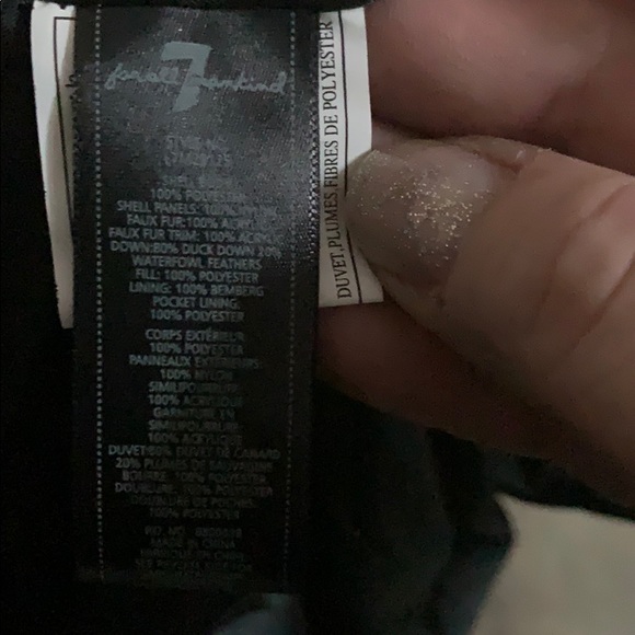 NWT 7 for all mankind down coat - Picture 4 of 6